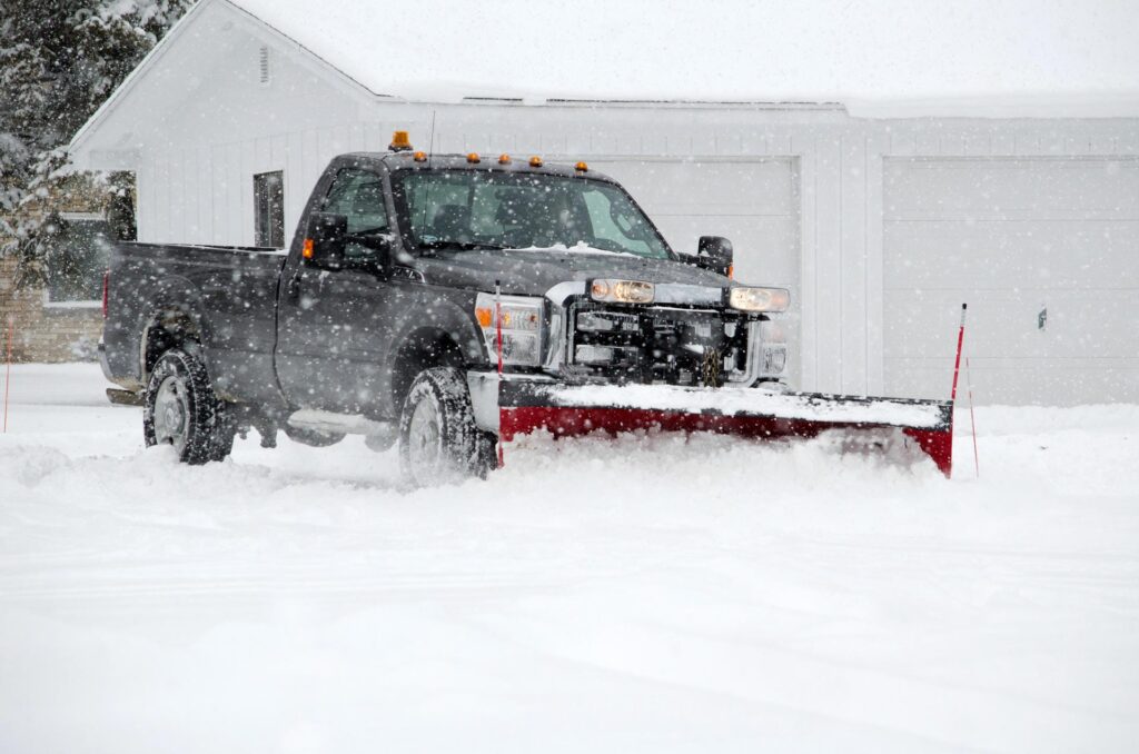 truck plowing snow